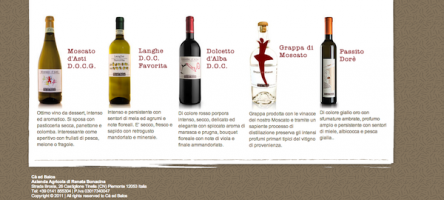 Homepage sito Cà ed Balos - anteprima vini