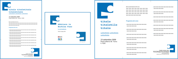 Locandina, cover slide, invito tre ante