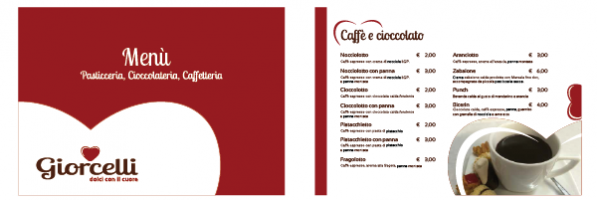 menù da tavolo Giorcelli