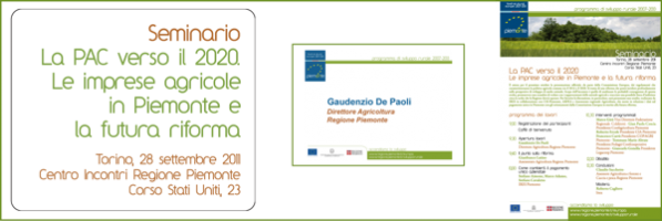 Seminario La PAC verso il 2020 - Torino 28 settembre 2011