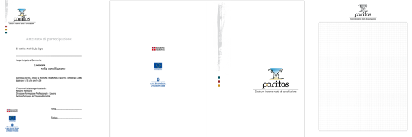 Strumenti congressuali: attestato, cartellina, intestata