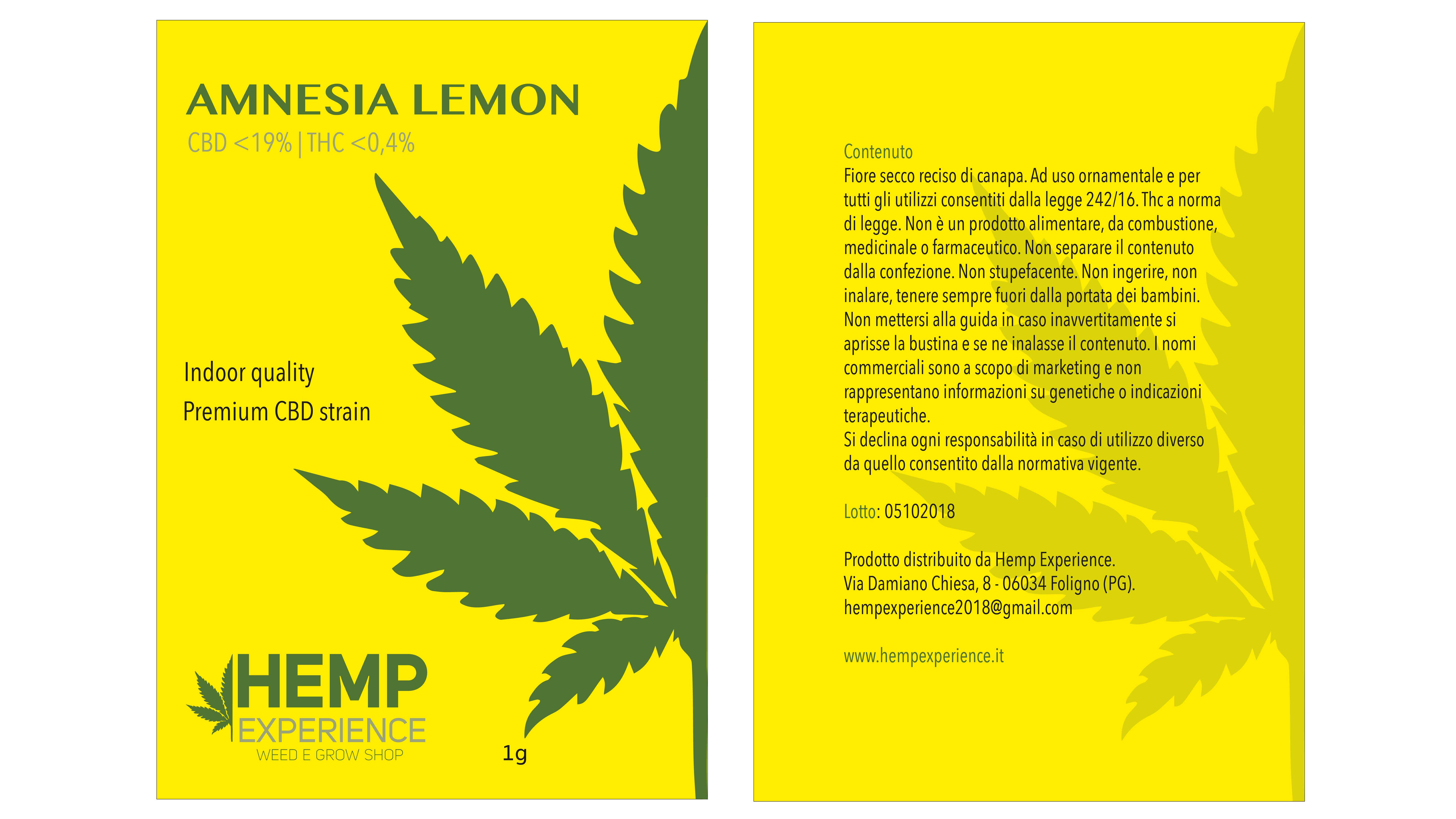 label gialla HempExperience