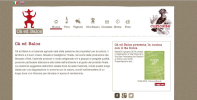 Homepage sito Cà ed Balos