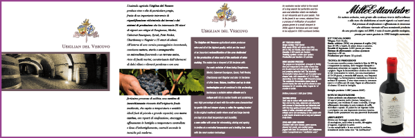 Depliant prodotti Usiglian del Vescovo