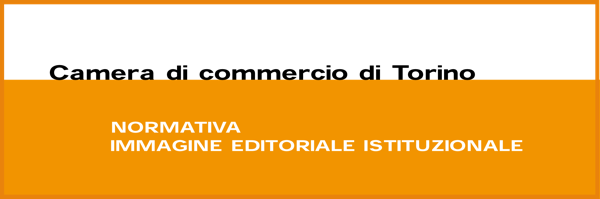 Normativa immagine editoriale istituzionale della Camera di commercio di Torino