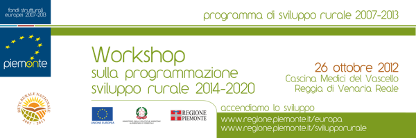Workshop Rete Rurale Nazionale - Venaria 26 ottobre 2012